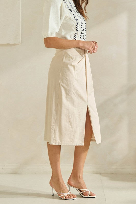 Laurel Ruched Midi Skirt