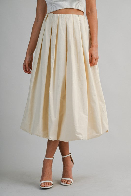 Cora Bubble Hem Midi Skirt