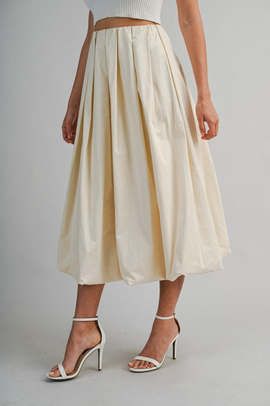 Cora Bubble Hem Midi Skirt