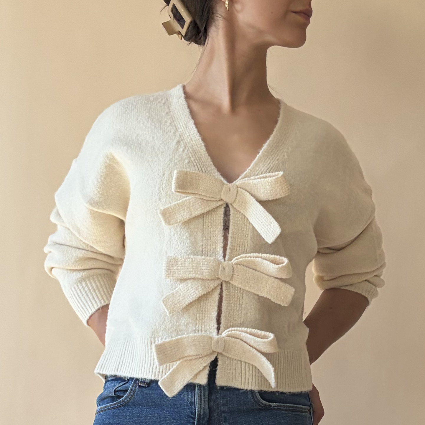 The Bow Two-Way Knit Sweater