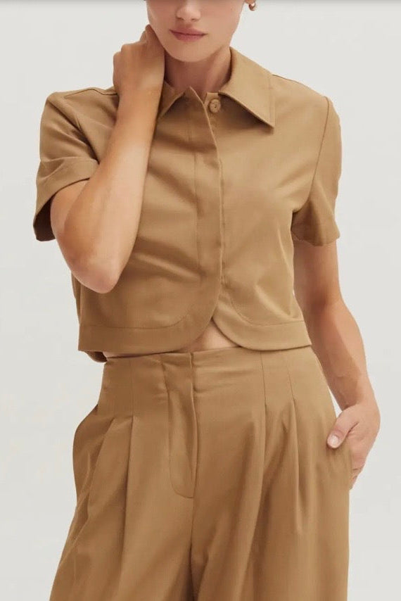 Sandstone Collared Top