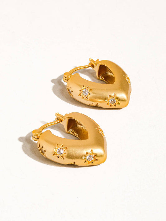 The Desi Heart Hoop Earrings