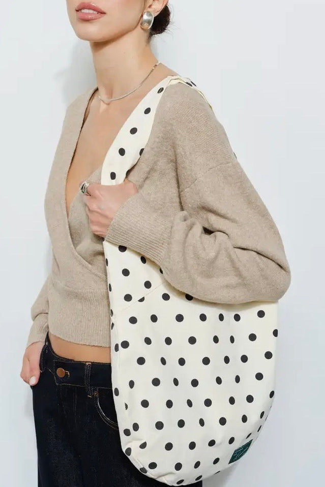 Juliana Polka Dot Canvas Tote