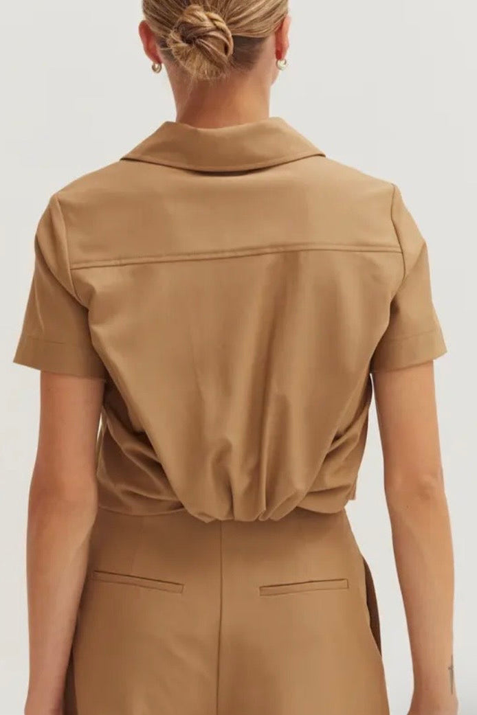 Sandstone Collared Top