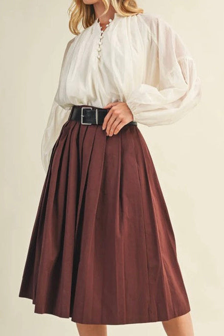 Dove Balloon Sleeve Blouse